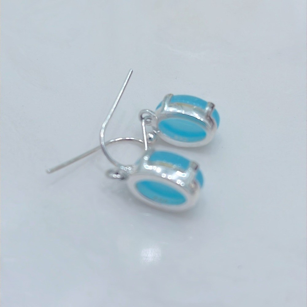 Chalcedony 14KWG Plated Earrings - Picture 3 of 6